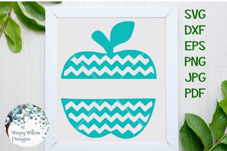 Chevron Apple SVG | Teacher SVG Wispy Willow Designs Company