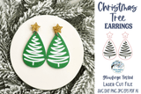 Christmas Tree Earring SVG for Glowforge Laser Wispy Willow Designs Company