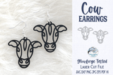 Cow Earring File for Glowforge or Laser Wispy Willow Designs Company