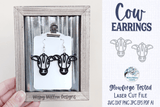 Cow Earring File for Glowforge or Laser Wispy Willow Designs Company