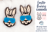 Easter Bunny with Glasses Earring SVG for Glowforge or Laser Wispy Willow Designs Company