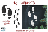 Elf Footprints SVG | Christmas Tracks Wispy Willow Designs Company