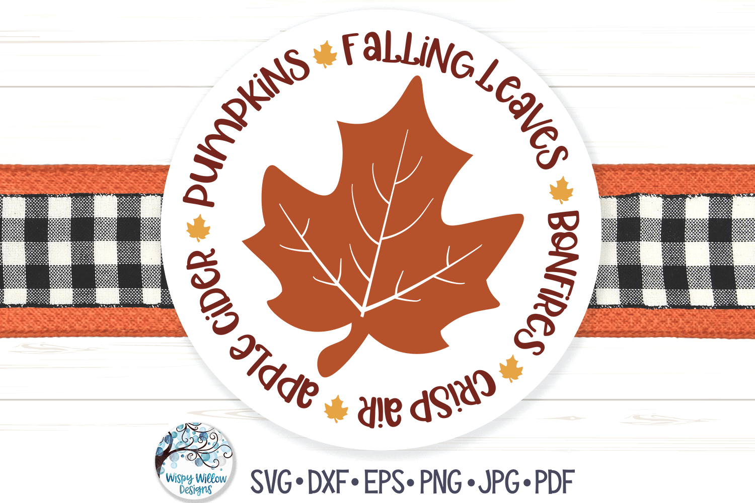 Fall Leaf SVG Wispy Willow Designs Company