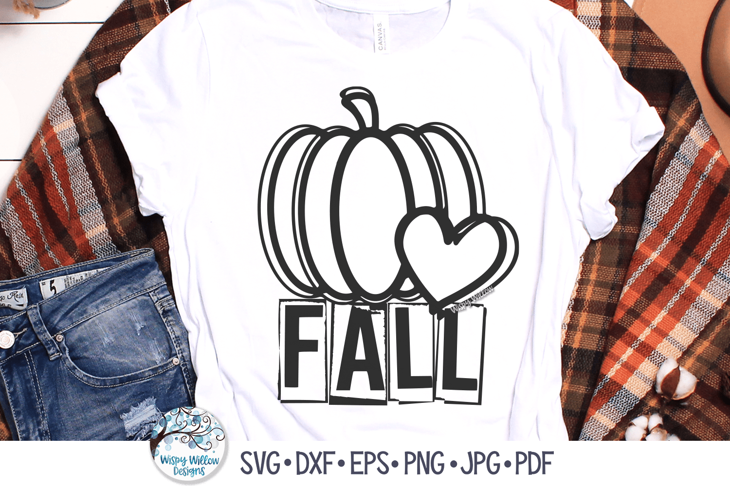 Fall Pumpkin Love SVG Wispy Willow Designs Company