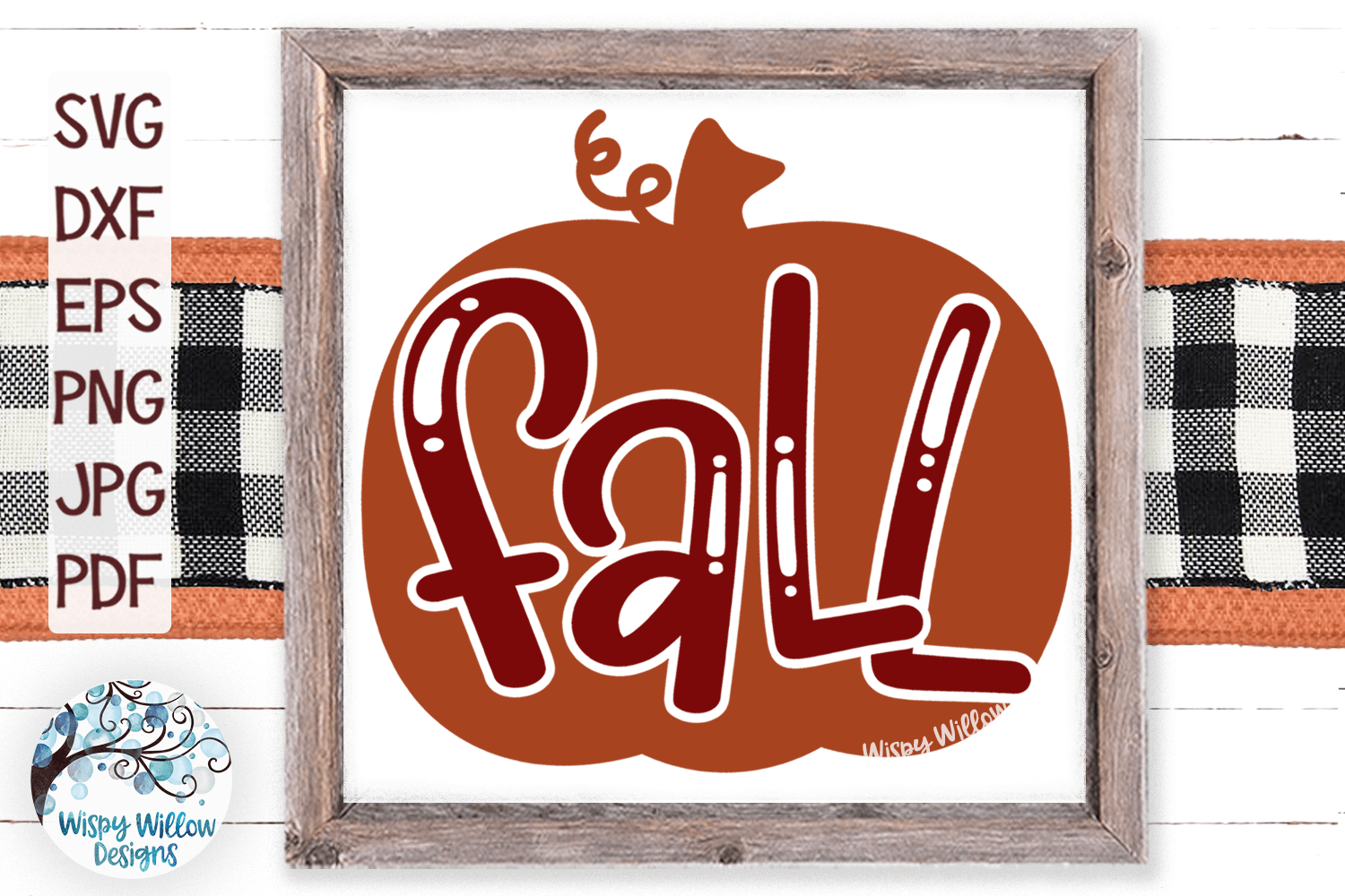 Fall Pumpkin SVG Wispy Willow Designs Company