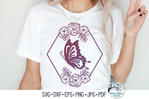 Floral Bee Butterfly and Dragonfly SVG Bundle Wispy Willow Designs Company