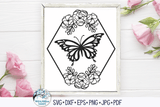 Floral Bee Butterfly and Dragonfly SVG Bundle Wispy Willow Designs Company