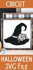 Floral Witch Hat SVG Wispy Willow Designs Company