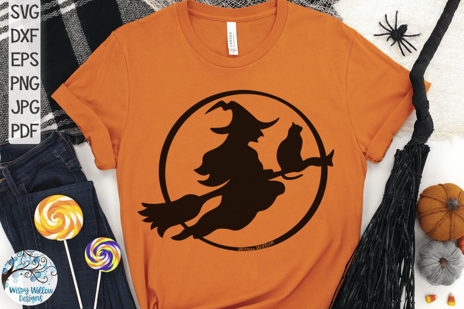 Flying Witch SVG Bundle | Halloween SVGs Wispy Willow Designs Company