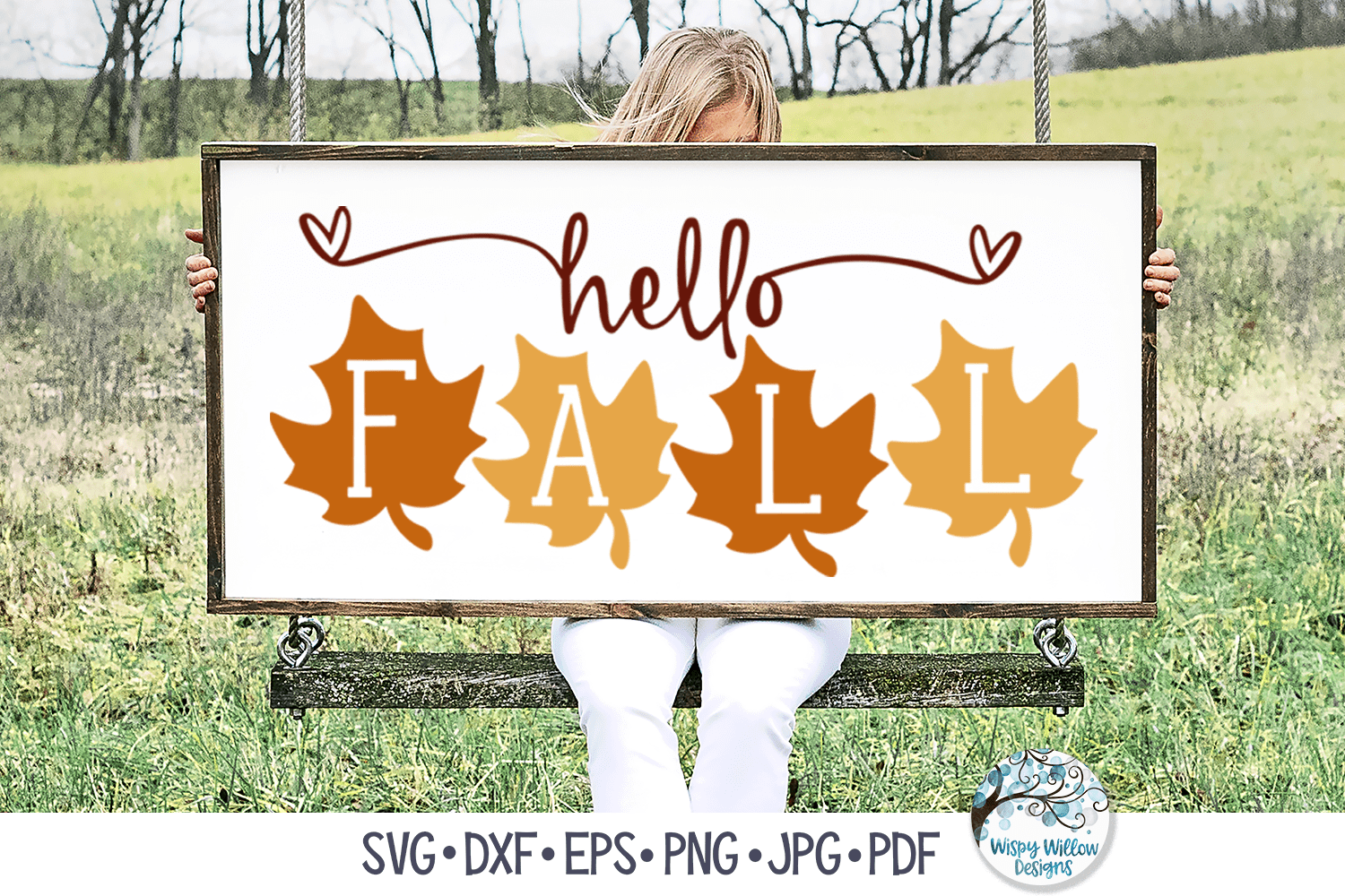 Hello Fall SVG Wispy Willow Designs Company