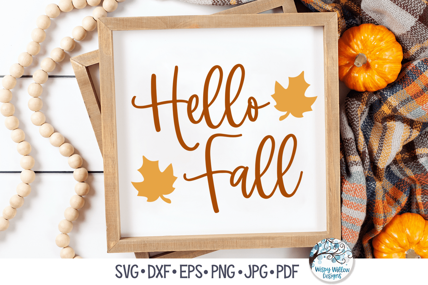 Hello Fall SVG Wispy Willow Designs Company