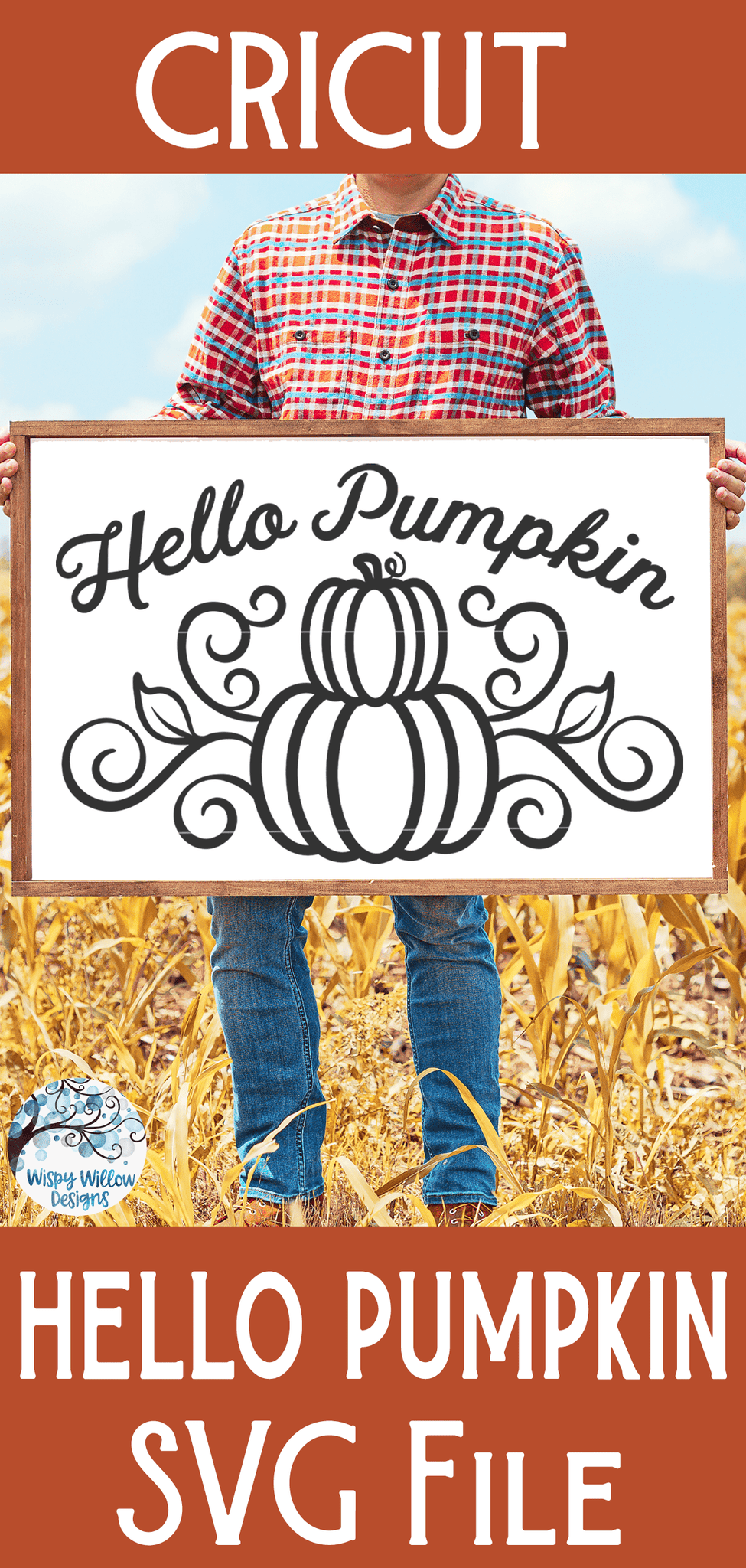 Hello Pumpkin SVG | Fall SVG Wispy Willow Designs Company