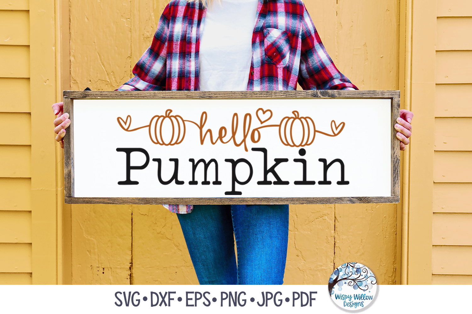 Hello Pumpkin SVG Wispy Willow Designs Company