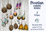 Mountain Earring Bundle for Glowforge or Laser Cutter Wispy Willow Designs Company