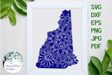 New Hampshire NH Mandala SVG Wispy Willow Designs Company