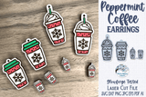 Peppermint Coffee Earrings for Laser SVG Wispy Willow Designs Company