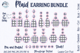 Plaid Earring Bundle for Glowforge or Laser Cutter Wispy Willow Designs Company