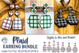 Plaid Earring Bundle for Glowforge or Laser Cutter Wispy Willow Designs Company