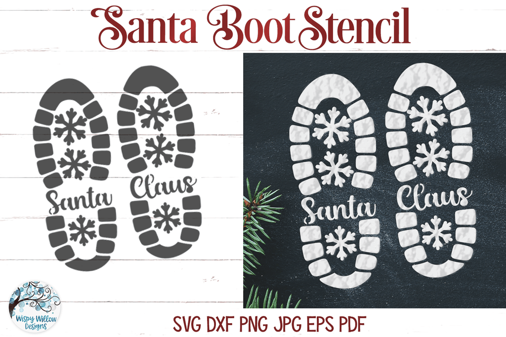 Santa Clause shoe print  Christmas svg design, Cricut christmas ideas,  Christmas svg