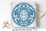 Sea Turtle Mandala SVG Wispy Willow Designs Company