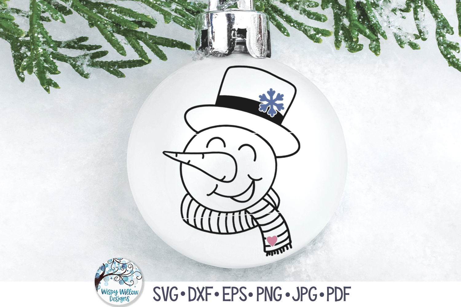 Snowman SVG Wispy Willow Designs Company