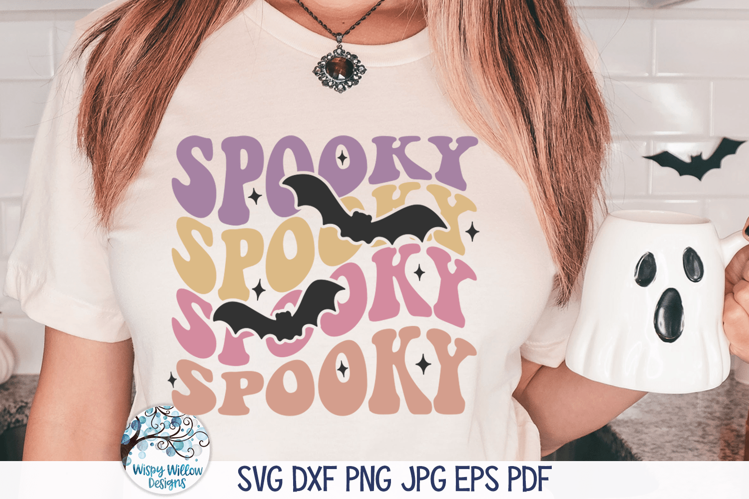 Spooky Bats SVG | Retro Halloween Wispy Willow Designs Company