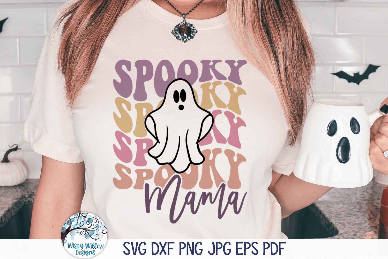 Spooky Ghost SVG | Mama and Mini Halloween Wispy Willow Designs Company