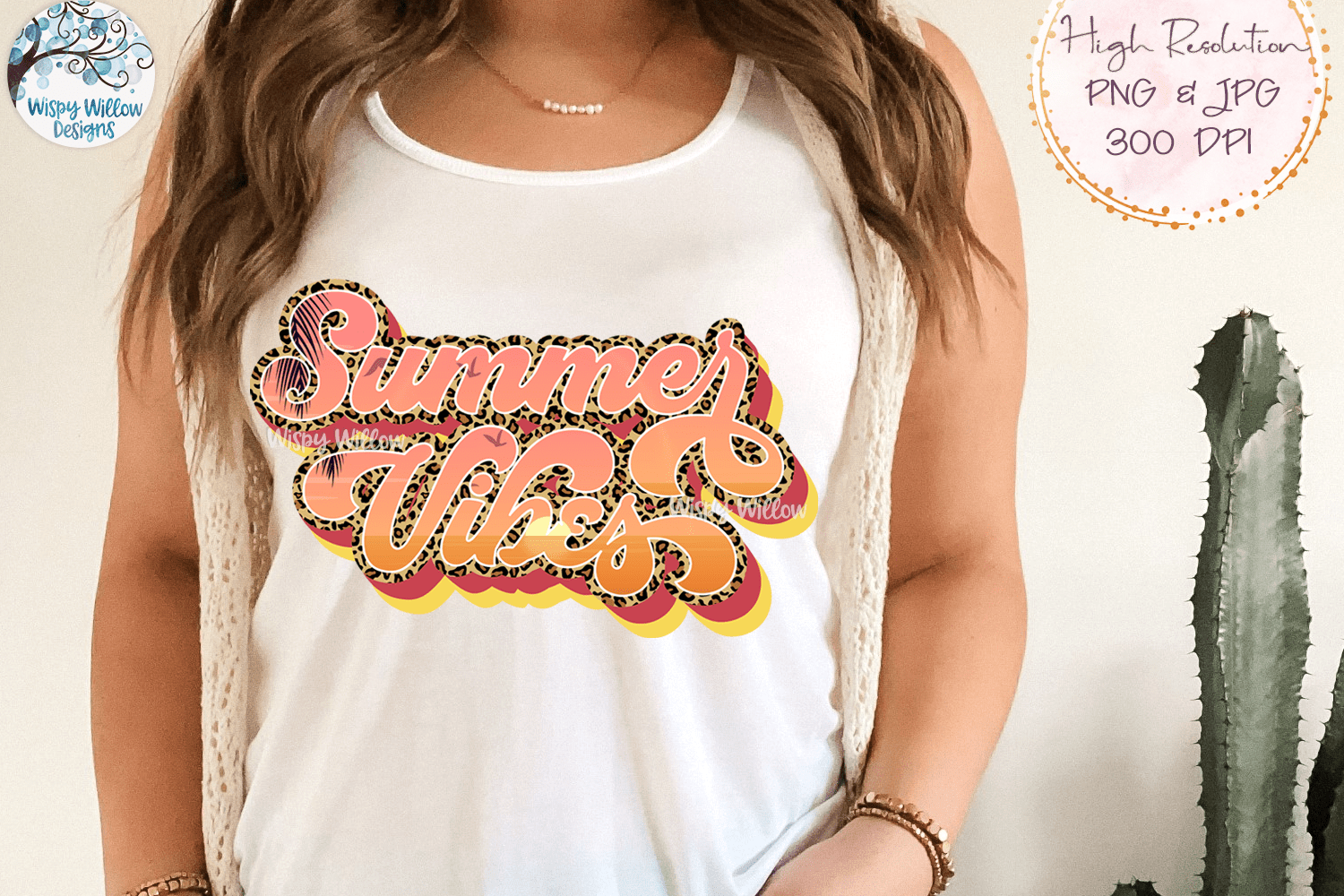 Summer Vibes Sublimation PNG Wispy Willow Designs Company