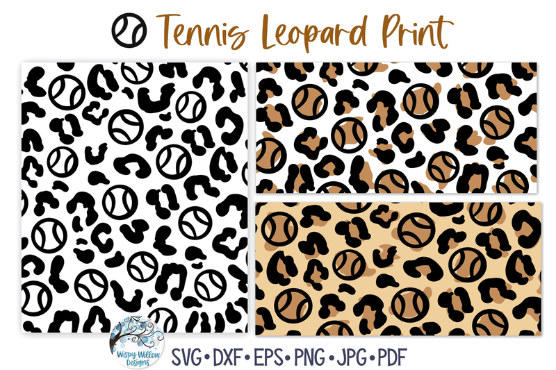 Tennis Leopard Print SVG Sport Animal Pattern