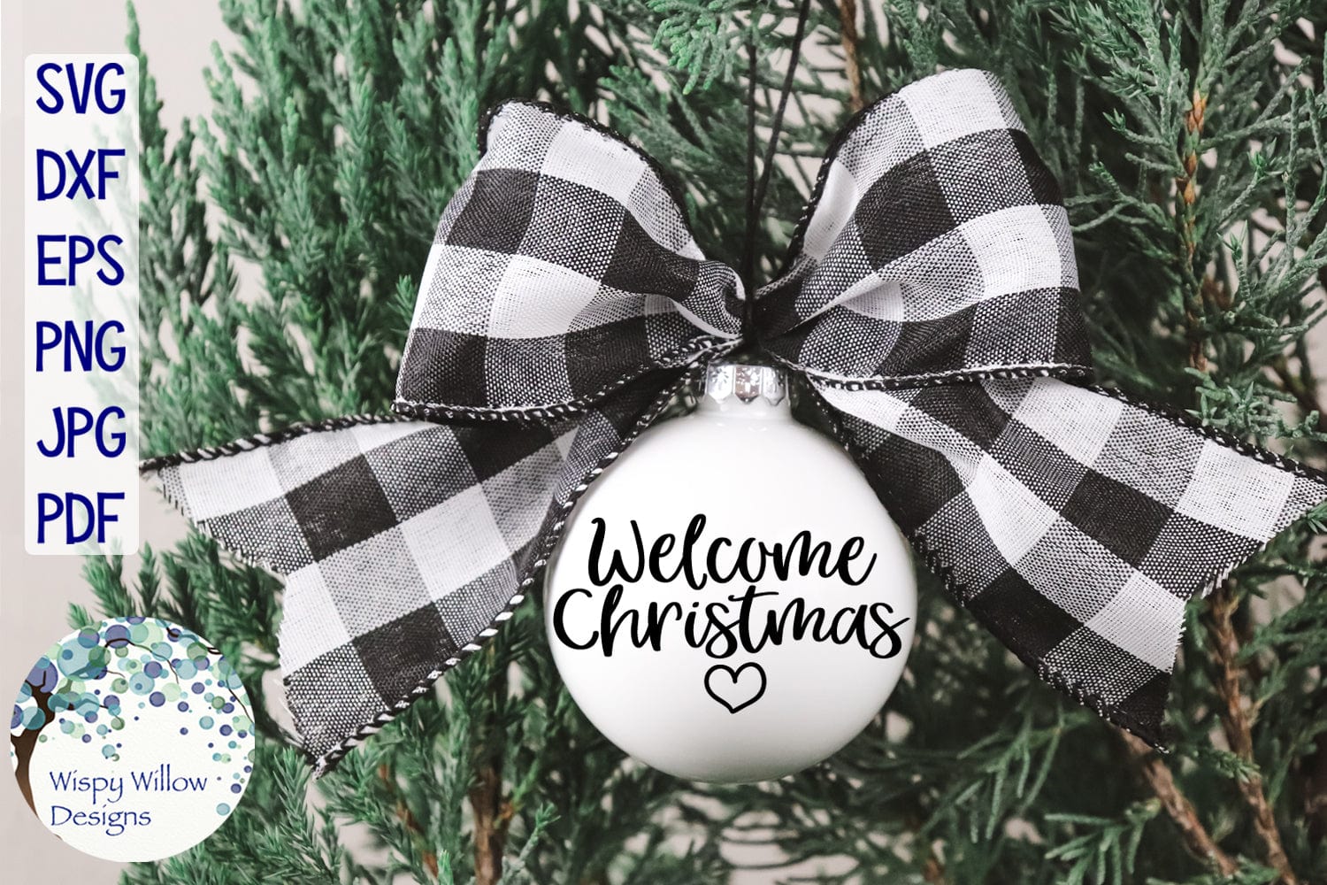 Welcome Christmas SVG Wispy Willow Designs Company